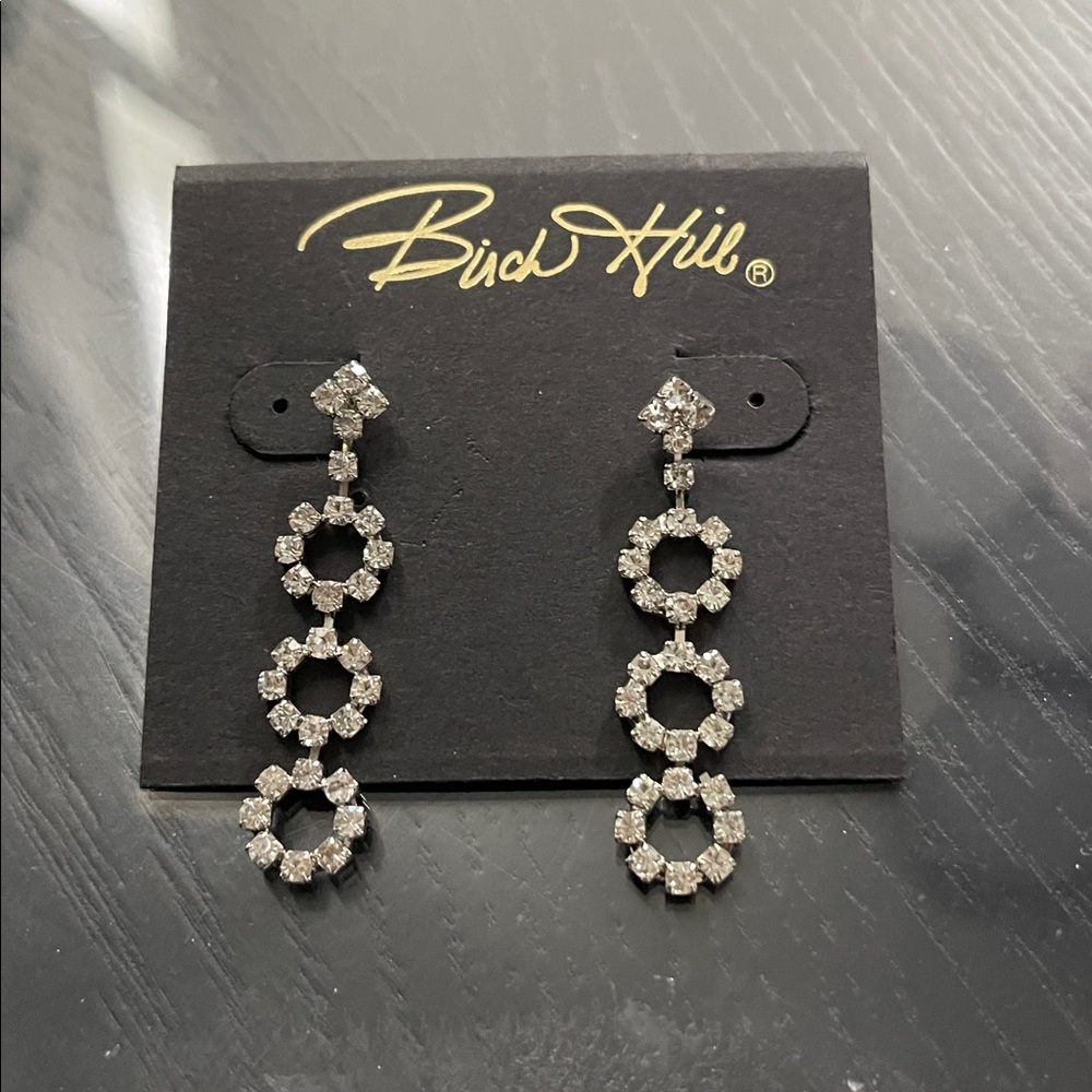 Birch Hill Silver Dangle Earrings new 1.5”